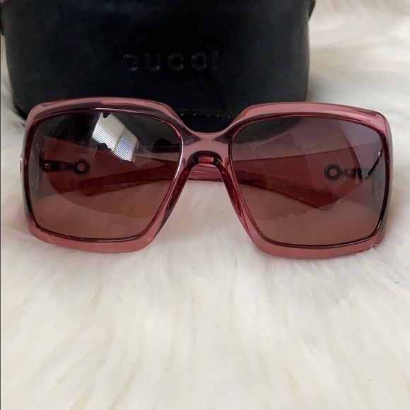 gucci pink oversized sunglasses